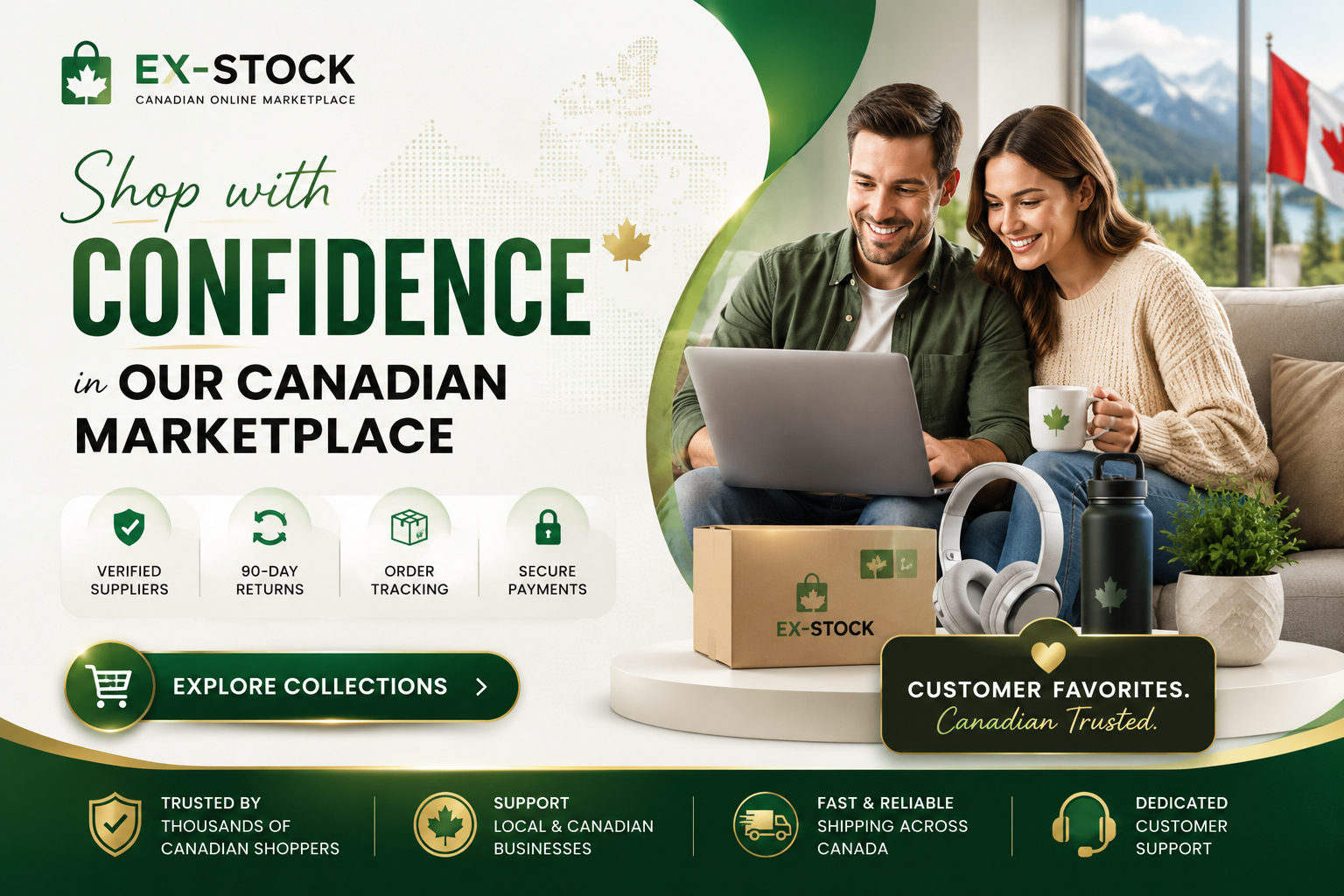 EX-STOCK Canada Shop with Confidence 